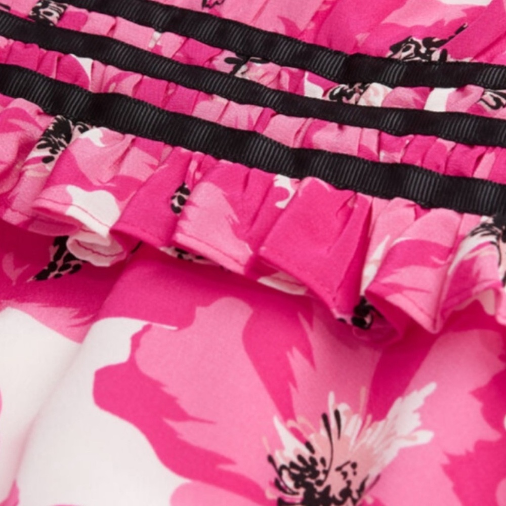 Pink Flower Printed Short Silk Dress from The Kooples - Picture 6 of 10